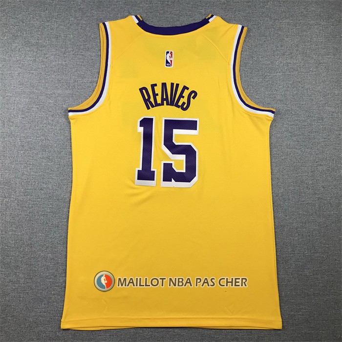 Maillot Los Angeles Lakers Austin Reaves NO 15 Icon 2022-23 Jaune